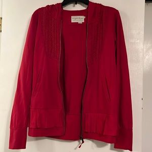 evy’s tree: Magenta Colored Zip-up Hooded Jacket w/finger holes